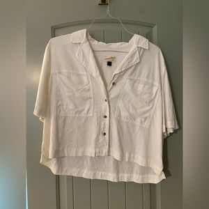 Universal Thread Cropped White Boxy Tee